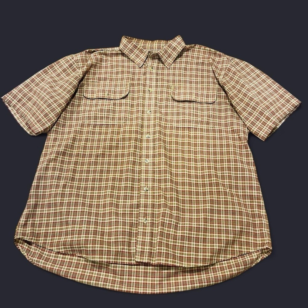 Cabela’s Plaid Outdoor Short Sleeve Button Down Shirt 2XL Tall